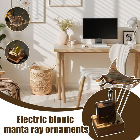 Handcrafted Walnut Manta Ray Automaton – The Ocean’s Silent Glider🎁Free Shipping✈️